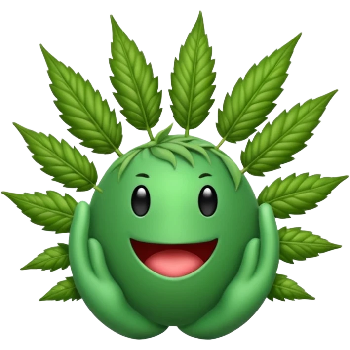 Crea un cogoyo de marihuana  emoji
