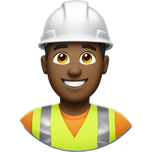 Happy construction worker  emoji