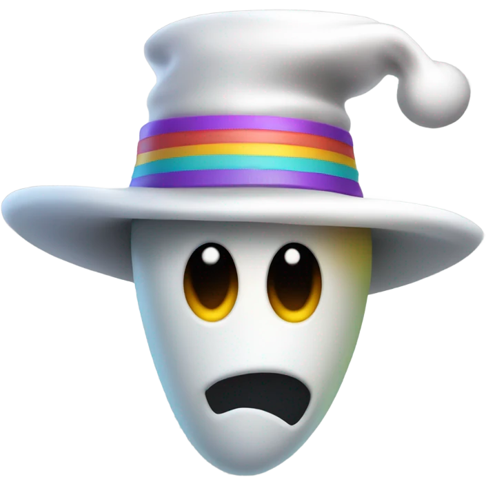 Ghost wearing a propeller hat emoji