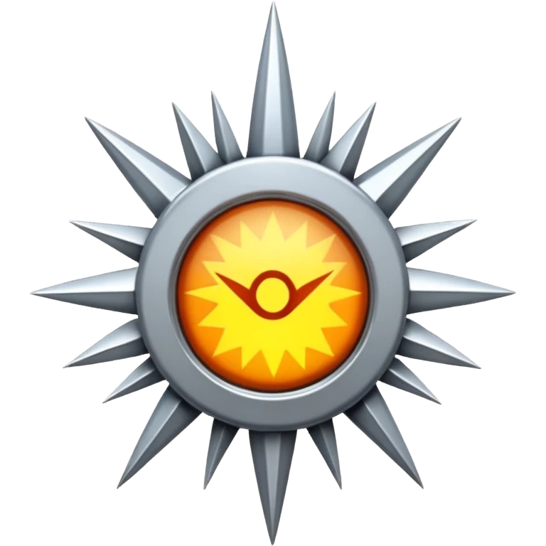 Sudarshan chakta with sharp spikes emoji