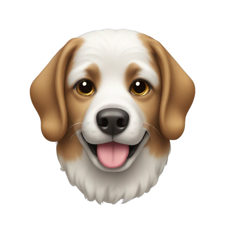 Dog wearing good ir emoji
