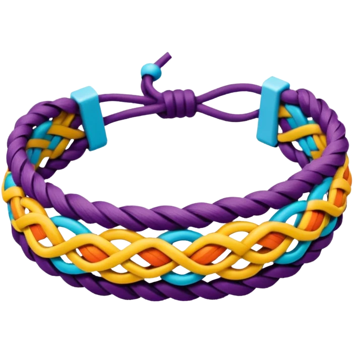 colorful macrame bracelets emoji