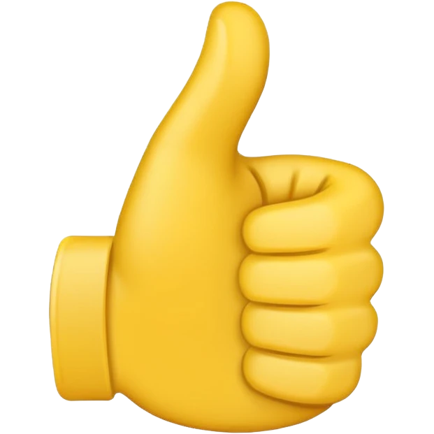 thumbs up's outline traced with an emoji thumbs up emoji