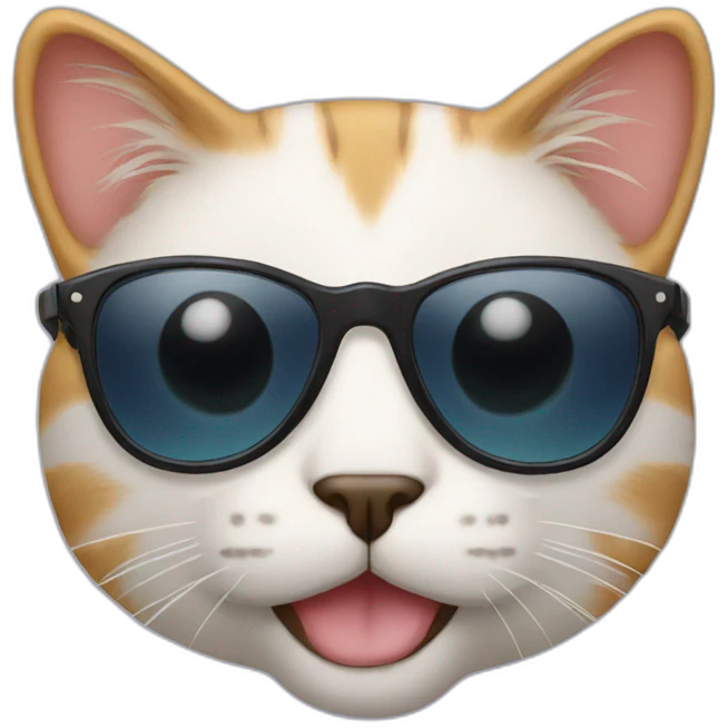 Cat with sunglasses emoji
