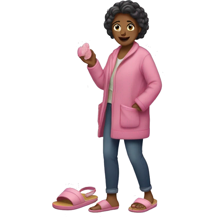 woman with slipper emoji