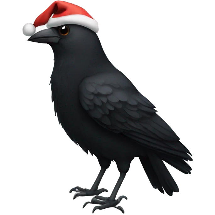 Santa crow emoji