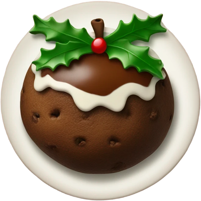 christmas pudding dessert  emoji