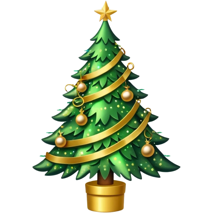 Create a sparkling Christmas tree emoji emoji