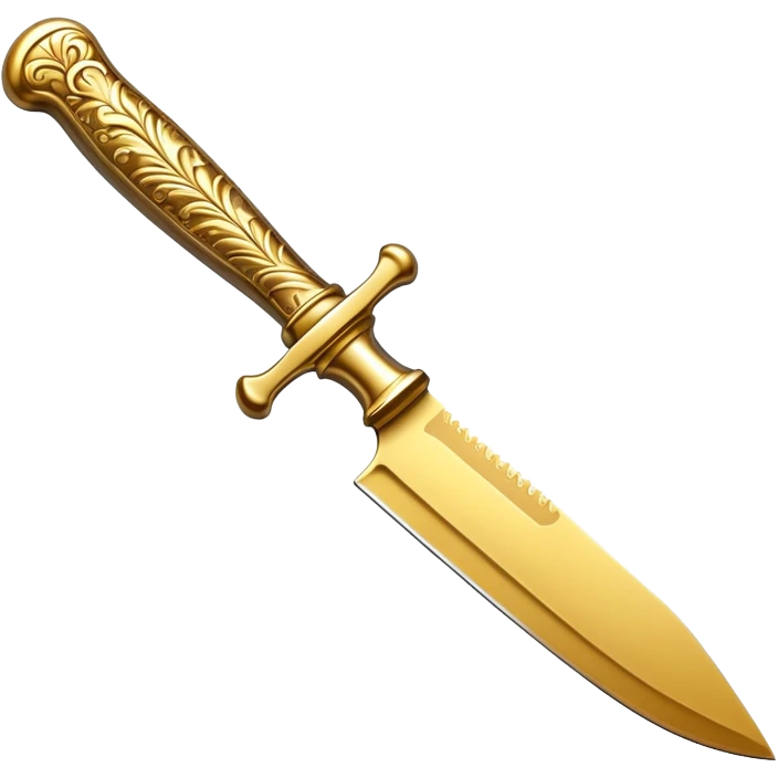 Gold knife emoji