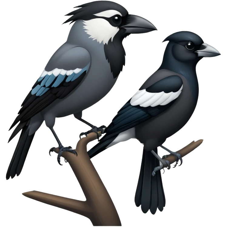 A jackdaw and a magpie emoji