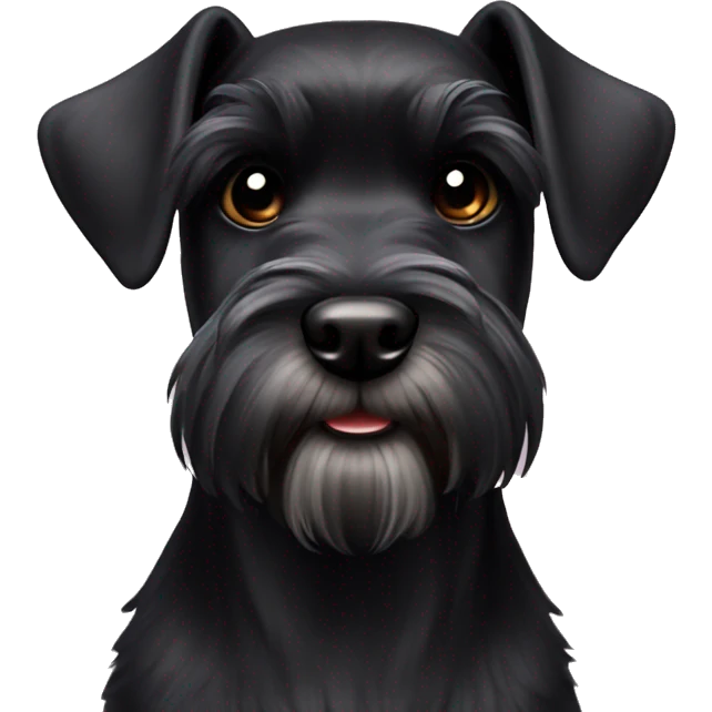 Black miniature schnauzer emoji