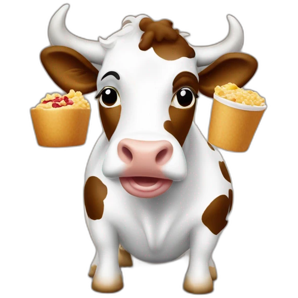 Chick-fil-A cow eating bojangles emoji