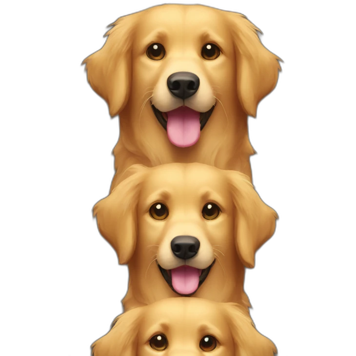 Golden retriever happy emoji