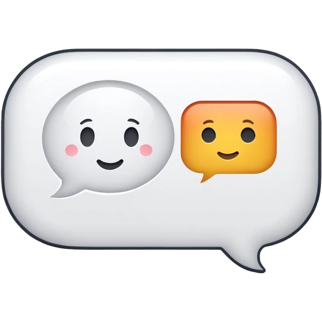 a speech bubble from a customer testimonial emoji