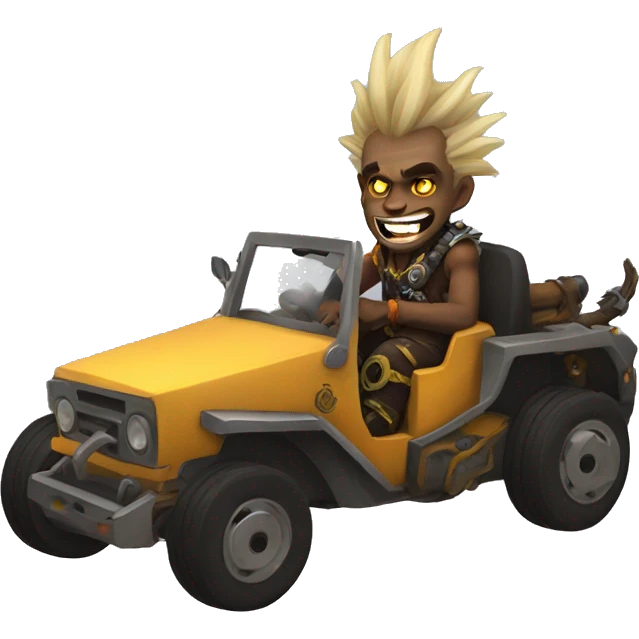Junkrat driving  emoji