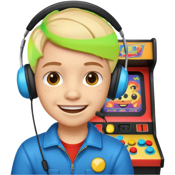 Retro Arcade Kid emoji