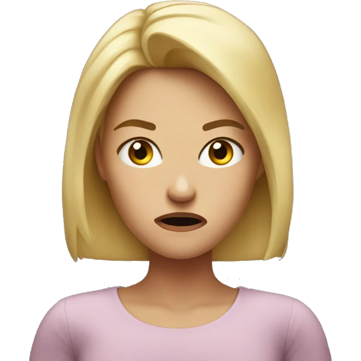 angry Karen blonde emoji