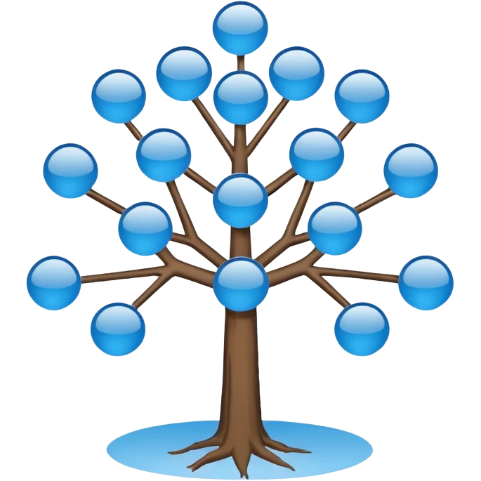connected nodes forming a simple tree diagram emoji