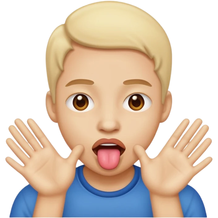 tongue out noth hands visible emoji