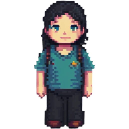 8-bit style human character, short proportions emoji