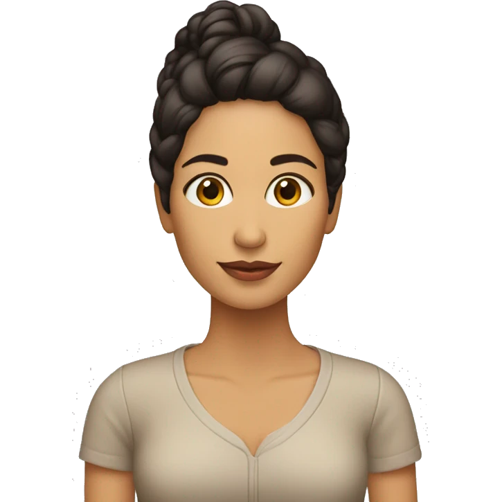 Mujer morena pelo largo emoji