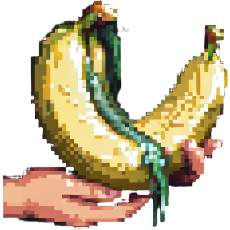 hand holding open banana emoji