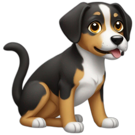 Chat sur chien  emoji