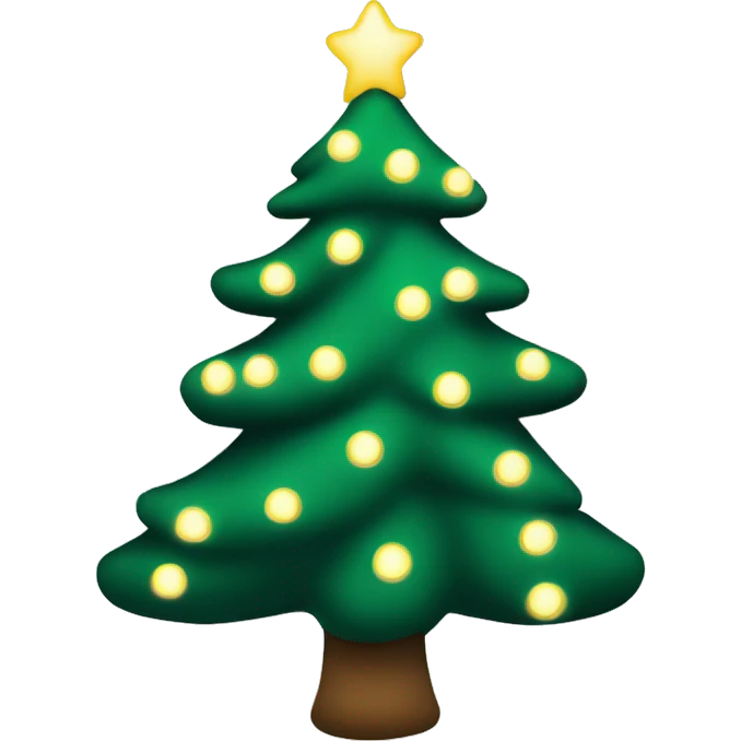 Christmas tree with white lights emoji