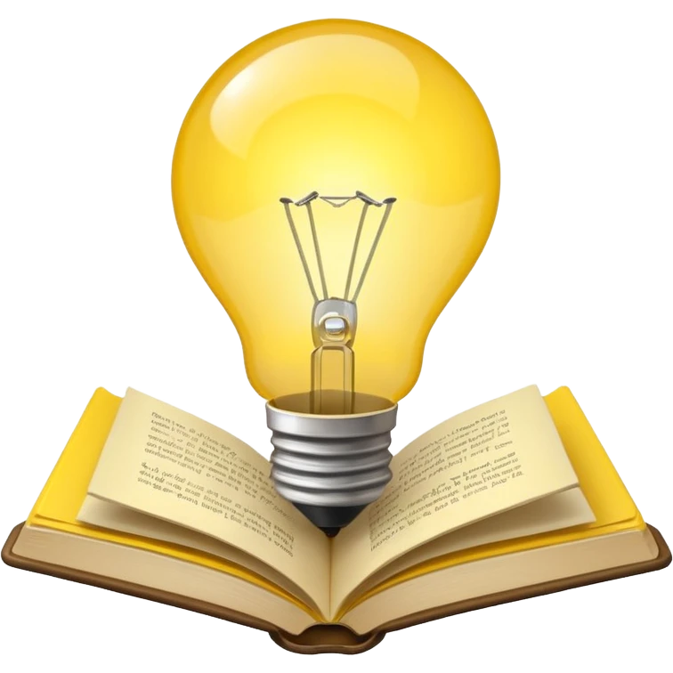 an emoji: a light bulb in a book, symbolizing inspiration emoji