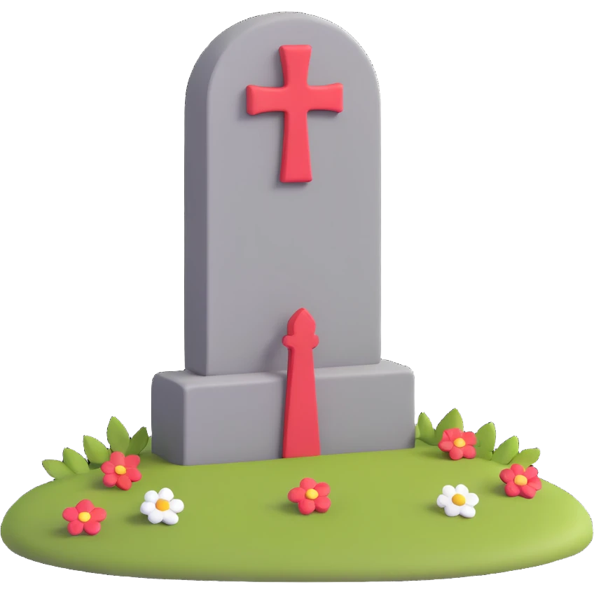 traditional Norway gravestone without cross emoji