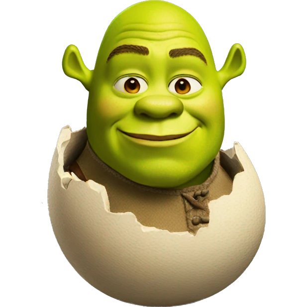 shrek as an egg emoji