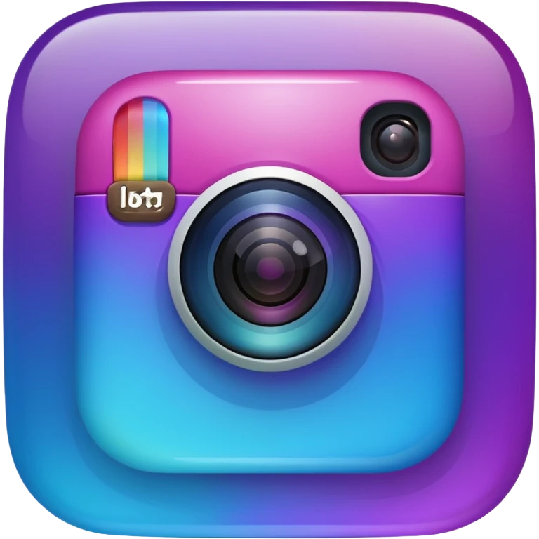 Computer wallpaper is Instagram logo emoji