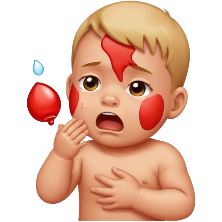 Baby throwing a fit emoji