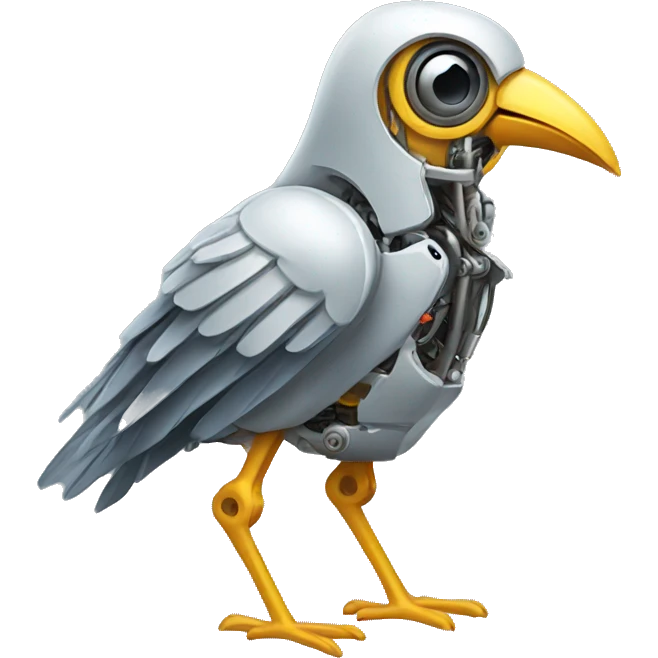 Mechanical bird emoji