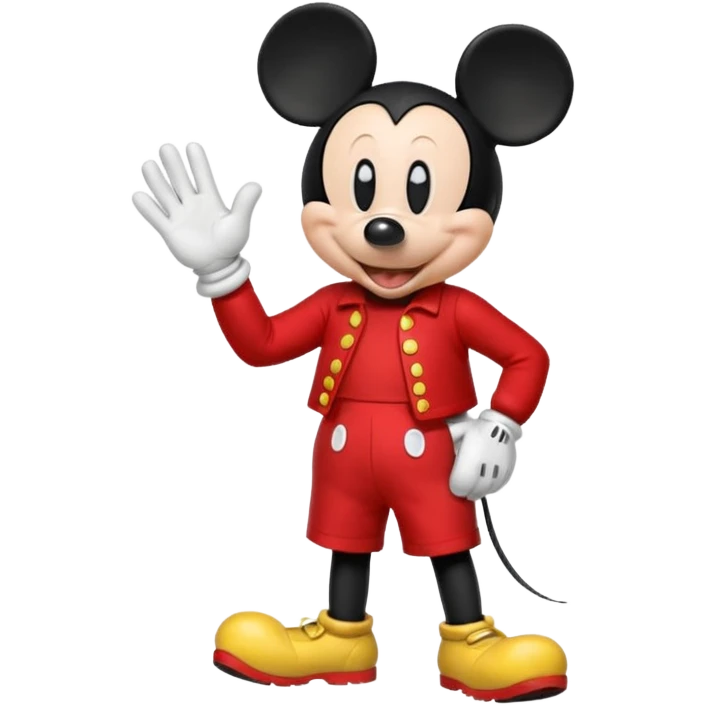 Mickey saludando con mano arriba  emoji