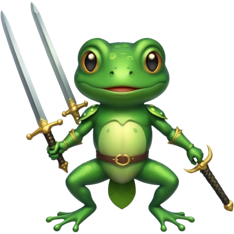 Sapo con espadas emoji