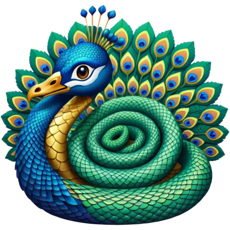 🦚+🐍 emoji