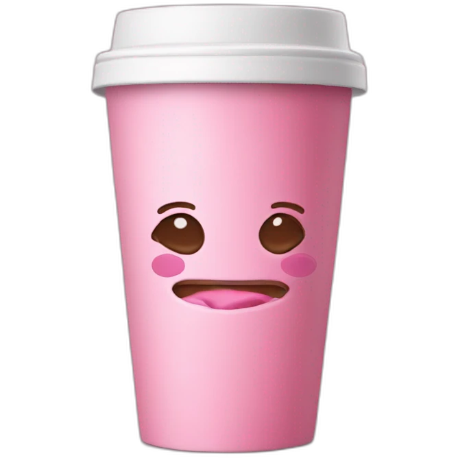 pink hot chocolate take away cup emoji