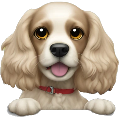 Light Cocker Spaniel driving a Mazda 2 emoji