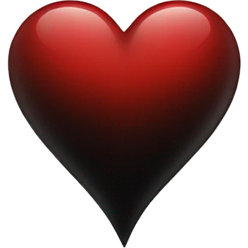 Half black and red heart emoji
