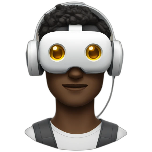 Man wear oculus. Headset emoji