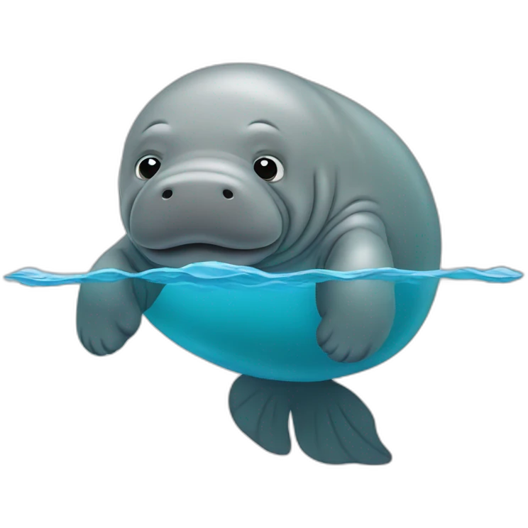 Manatee pooping emoji