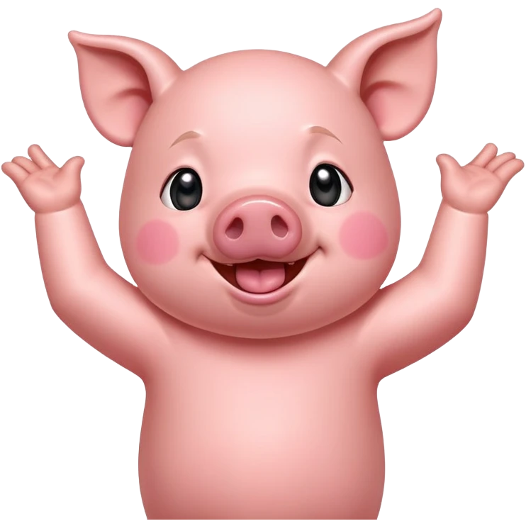 Аниме свинья танцует emoji