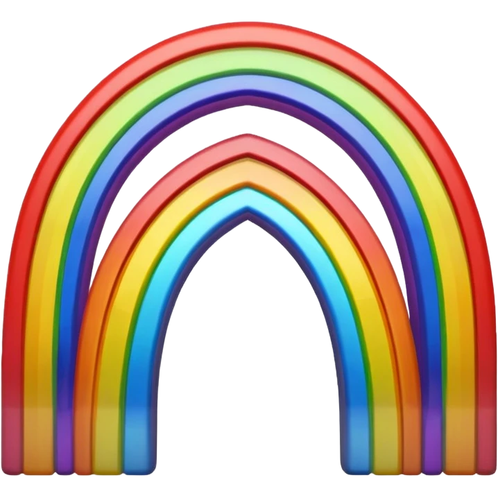 Rainbow Bridge – Arched rainbow connecting skylands. emoji