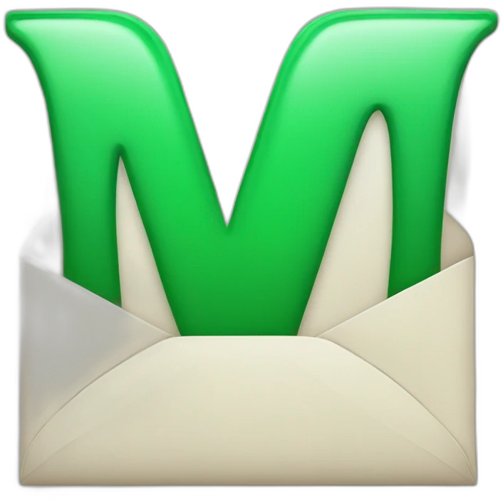letter big W in green emoji