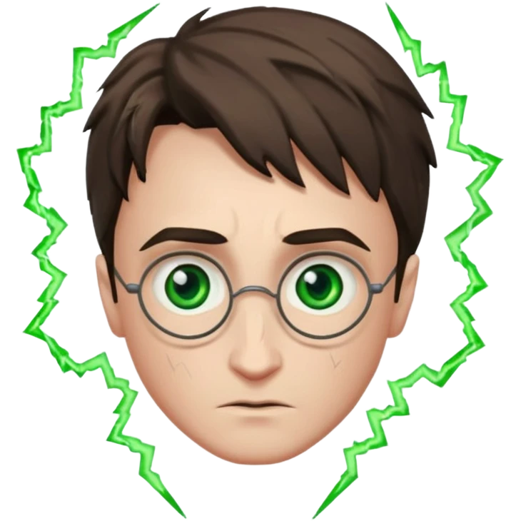 Harry potter with lightening scar on forehead emoji