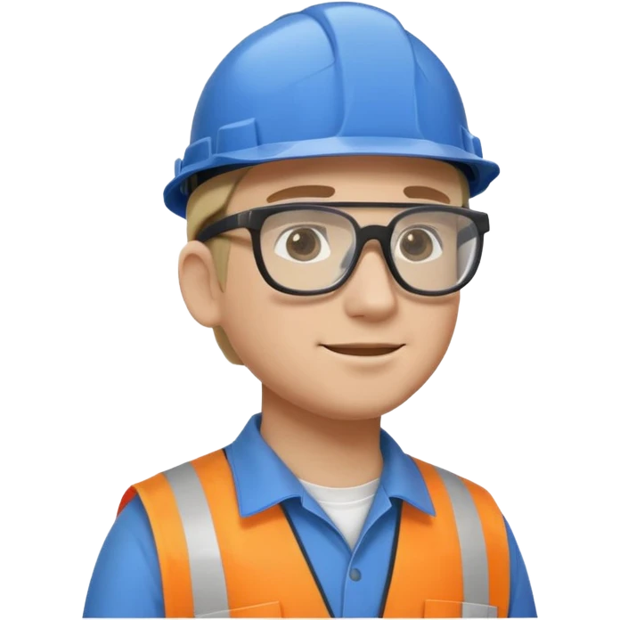 engineer, side view in a hard hat  emoji