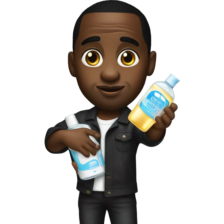 p diddy holding baby oil emoji