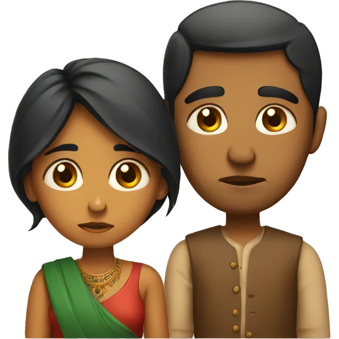 sad indian couple emoji