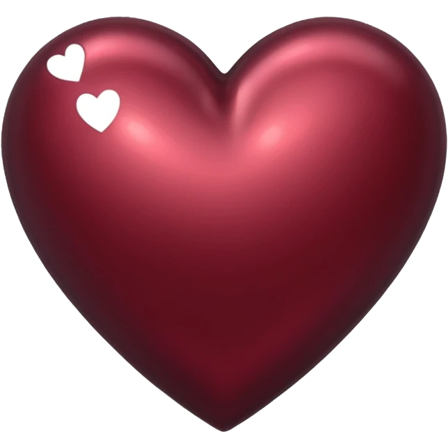 burgundy metallic heart emoji